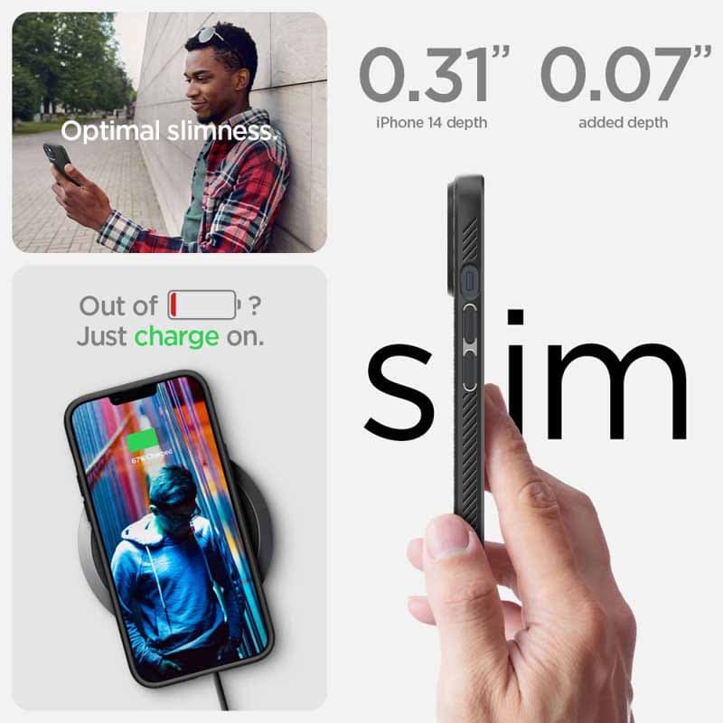 Spigen Liquid Air - Case for iPhone 14 (Black) 5