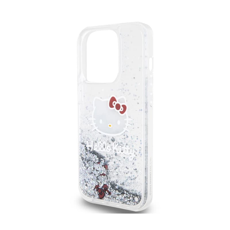 Hello Kitty Liquid Glitter Charms Kitty Head - iPhone 14 Pro Case (silver) 6