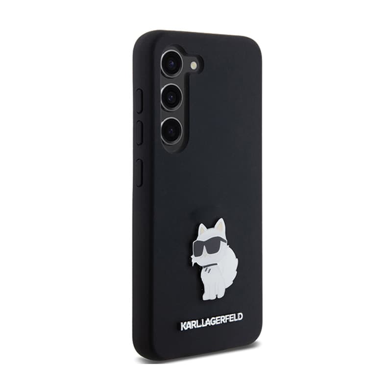 Karl Lagerfeld Silicone Choupette Metal Pin - Case Samsung Galaxy S24 (czarny) 4