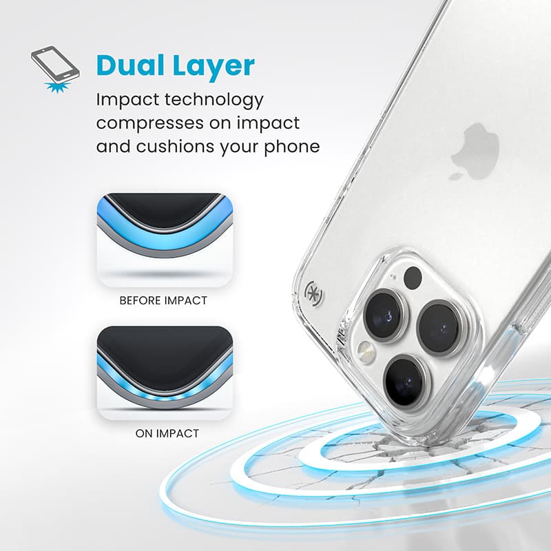 Speck Presidio Perfect-Clear - iPhone 16 Pro Case (Clear) 2