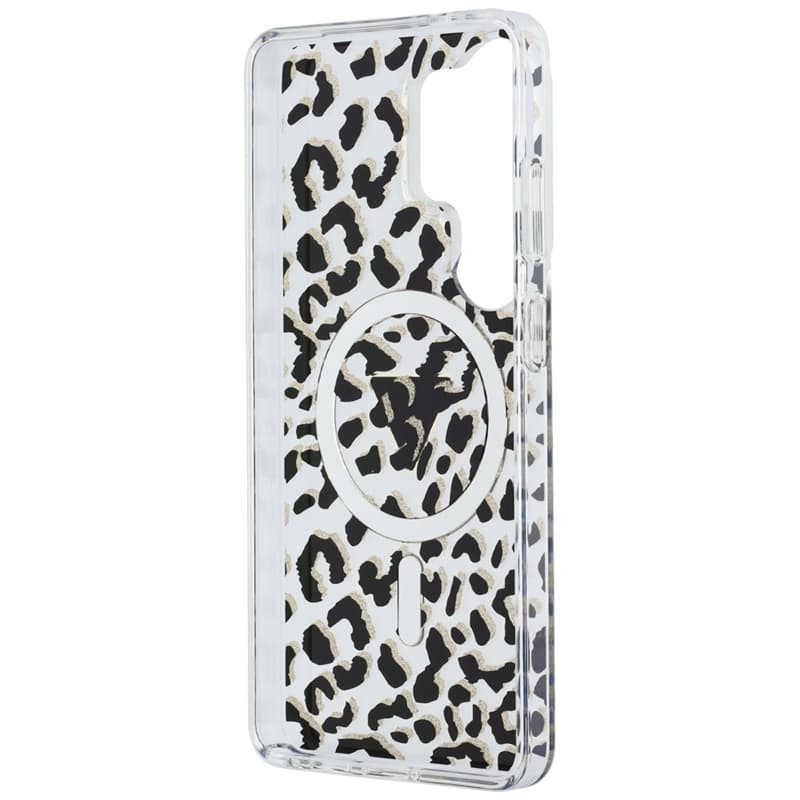 Guess IML Leopard Print Triangle MagSafe - Samsung Galaxy S26 Ultra Case (Black) 7