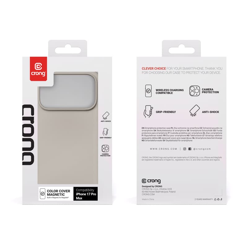 Crong Color Cover Magnetic - MagSafe iPhone 17 Pro Max Case (Stone Beige) 4