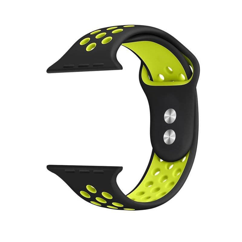 Crong Duo Sport - Apple Watch Band 38/40/41/42 mm (Black/Lime) 5