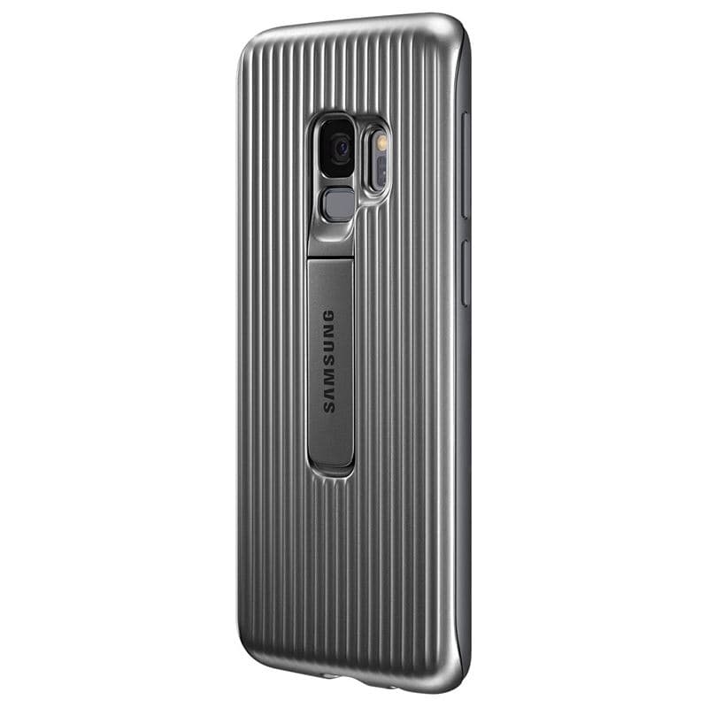 Samsung Protective Standing Cover - Case for Samsung Galaxy S9 with kickstand (Silver) 2