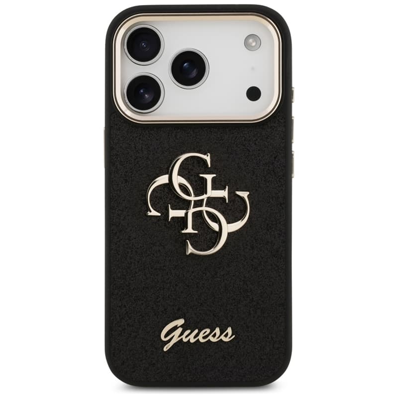 Guess Fixed Glitter Big 4G Metal Frame - Case iPhone 17 Pro (black) 3