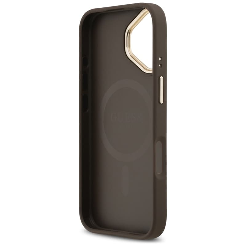 Guess Grained Strass Logo MagSafe - Case iPhone 17 (brown) 7