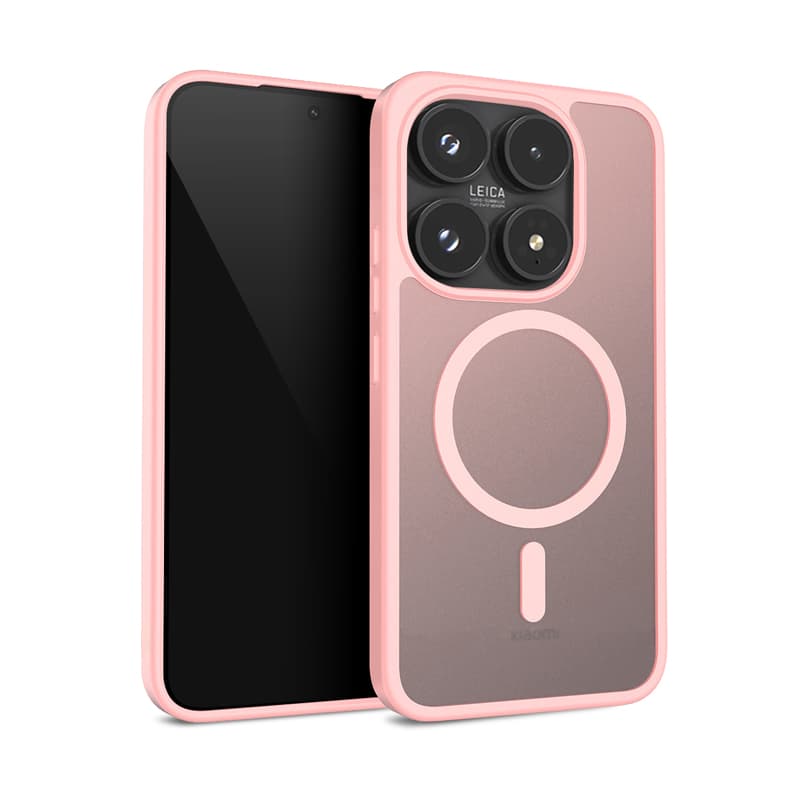 Crong Hybrid Matte Magnetic - MagSafe Xiaomi 17 Case (Pink)