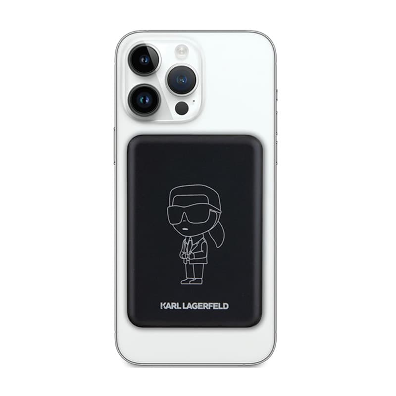 Karl Lagerfeld NFT Outline Ikonik MagSafe - Induction Power Bank 5000 mAh 15W MagSafe (black) 2