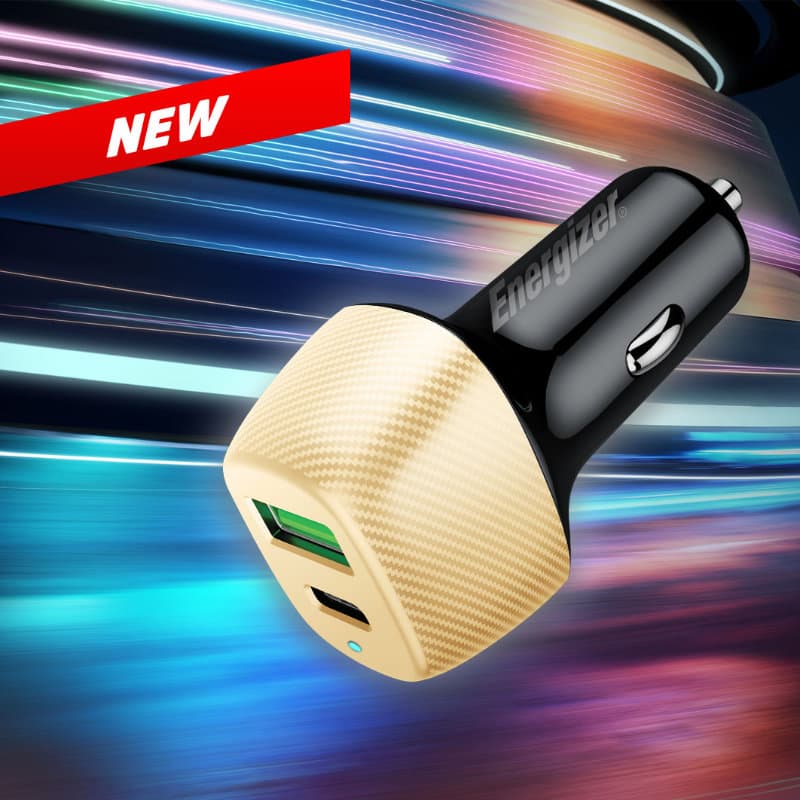 Energizer Ultimate - USB-C & USB-A 38W PD + QC3.0 car charger (Gold / Black) 7