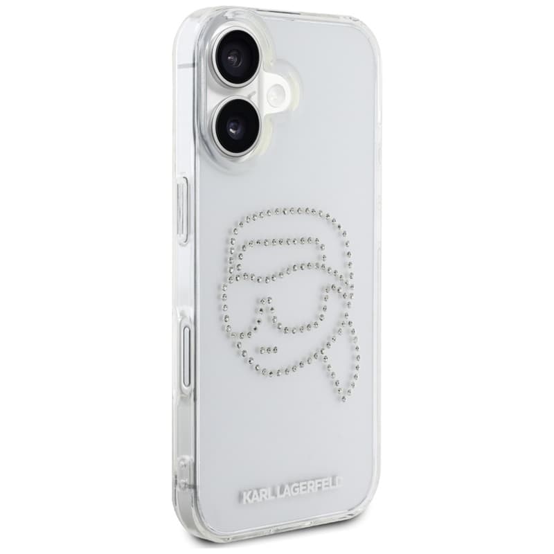 Karl Lagerfeld IML Rhinestones Karl Head - Case for iPhone 16 (transparent) 4