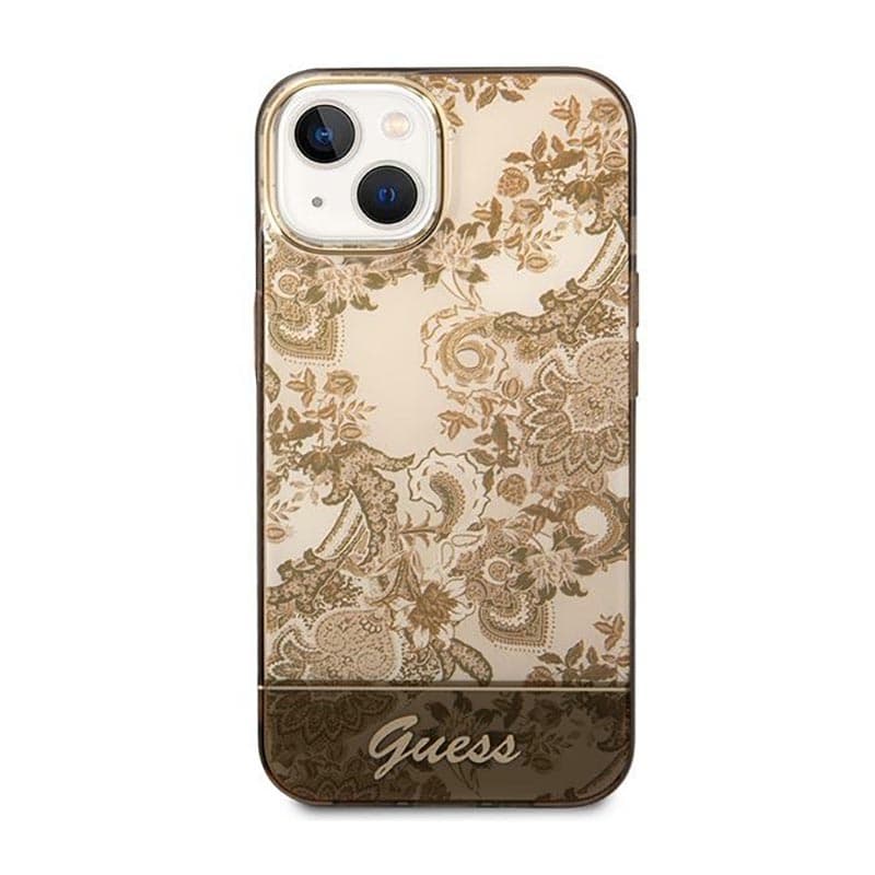 Guess Porcelain Collection - Case for iPhone 14 Plus (Ochre) 3