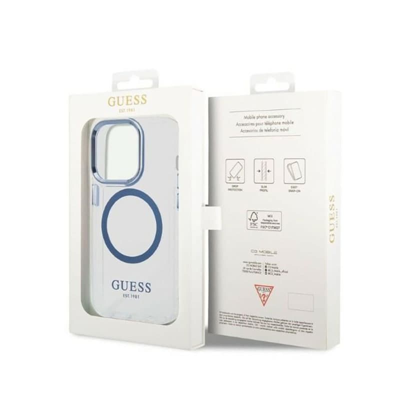 Guess Metal Outline MagSafe - Case for iPhone 14 Pro (Clear) 8