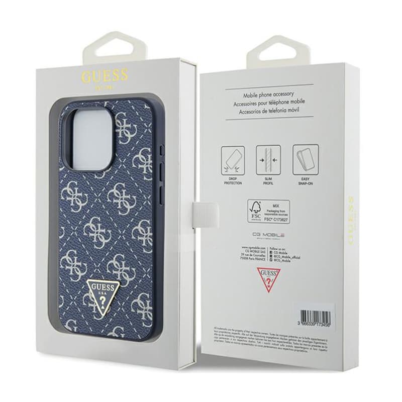 Guess 4G Triangle Metal Logo - Case for iPhone 15 Pro (blue) 8