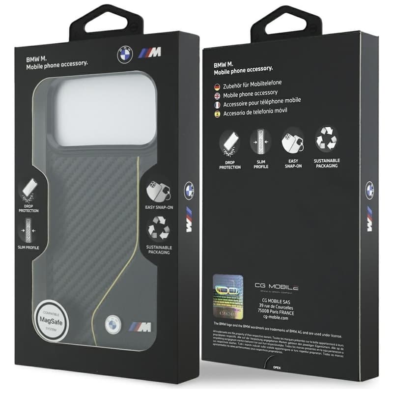 BMW M Carbon Line & Logo MagSafe - Case iPhone 17 Pro Max (yellow) 8