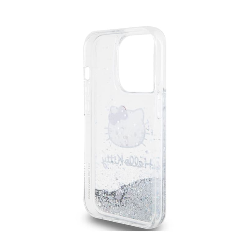 Hello Kitty Liquid Glitter Charms Kitty Head - iPhone 14 Pro Case (silver) 7
