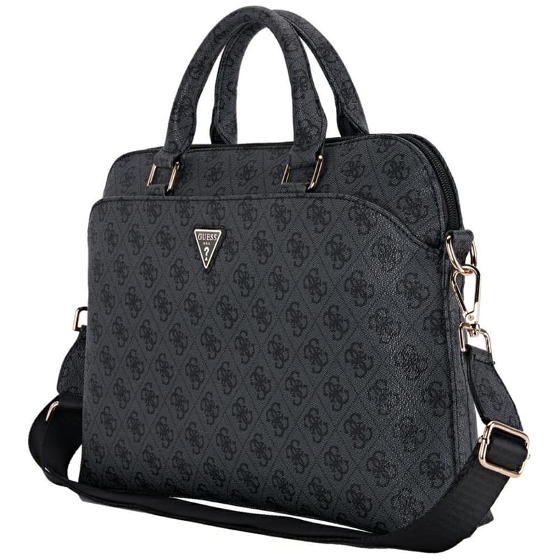 Guess 4G Zipper Pocket Triangle Logo - Laptop Bag 15" (black) 3