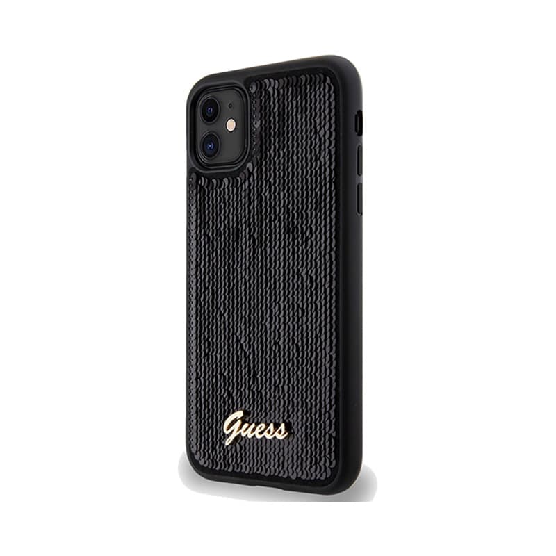 Guess Sequin Script Metal - iPhone 11 Case (Black) 2
