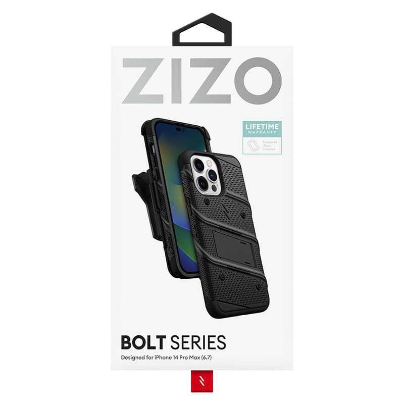 ZIZO BOLT Series - Case for iPhone 14 Pro Max (Black) 7