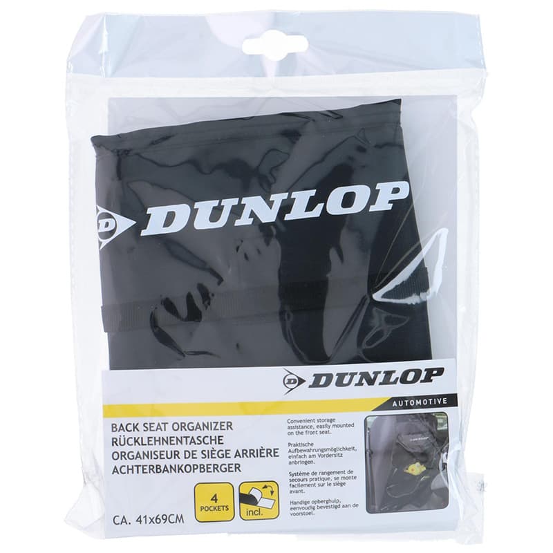 Dunlop - Car organizer / glove box / seat protector (black) 3
