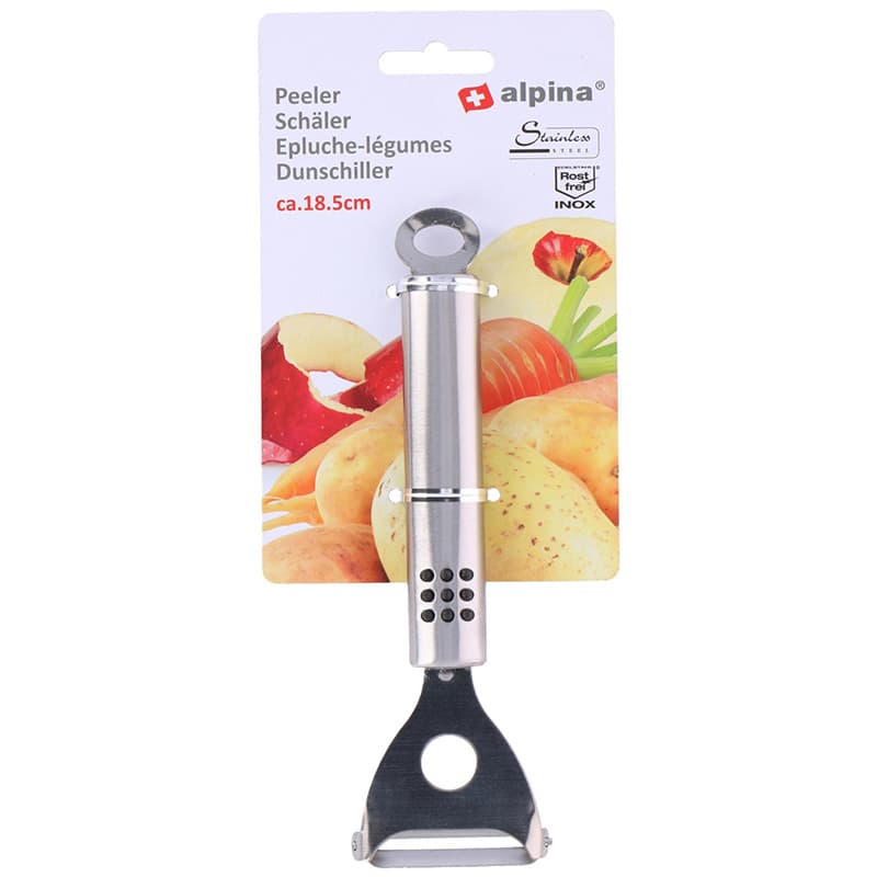 Alpina - Stainless steel vegetable peeler 18,5 cm (silver) 1