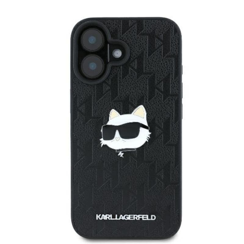 Karl Lagerfeld Monogram Choupette Head Pin - Case for iPhone 16 (black) 3