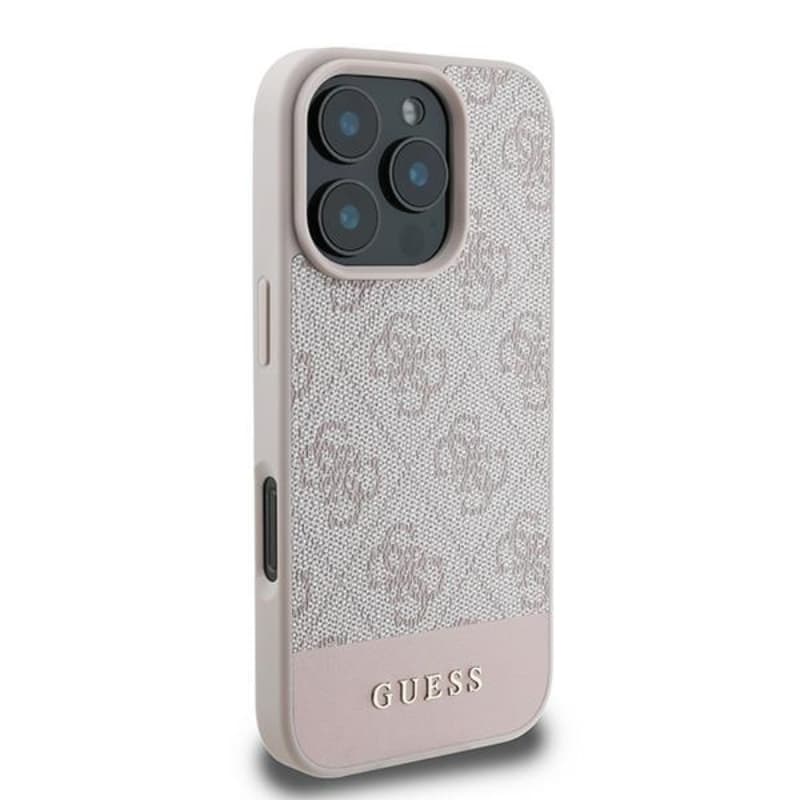 Guess 4G Bottom Stripe - Case for iPhone 16 Pro Max (pink) 4