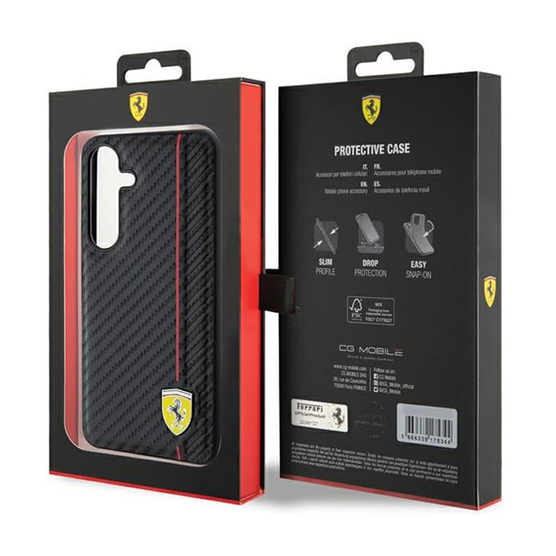 Ferrari Carbon Printed Line - Case for Samsung Galaxy S24+ (black) 8