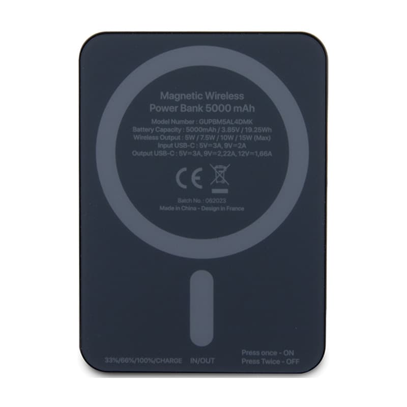 Karl Lagerfeld NFT Outline Ikonik MagSafe - Induction Power Bank 5000 mAh 15W MagSafe (black) 3