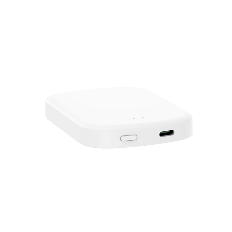 Crong MagSpot Power Bank - Ultra Slim Wireless Power Bank with MagSafe 5000mAh, USB-C 20W PD (White) 8