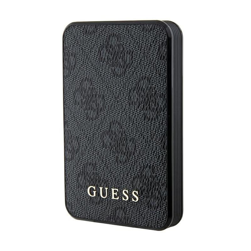 Guess 4G Leather Metal Logo - Power Bank 5000 mAh 15W (black) 1