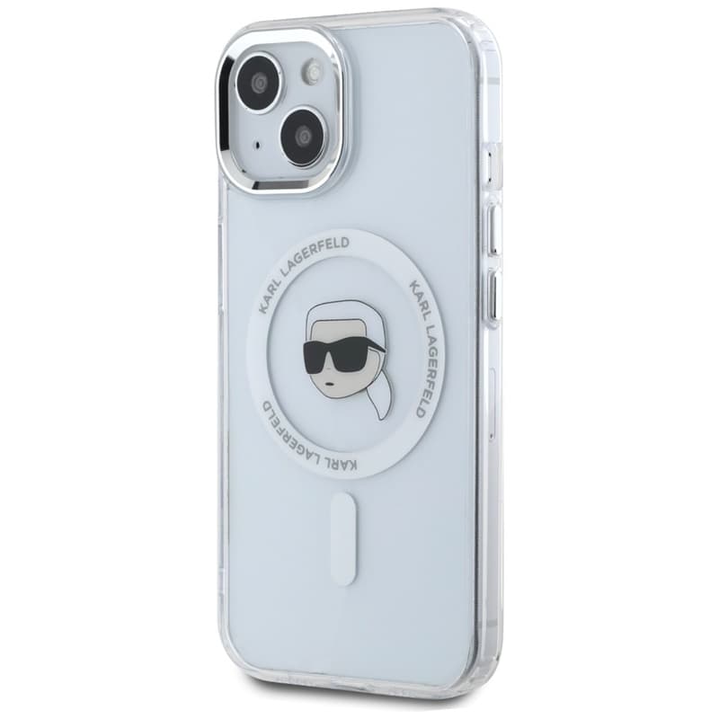 Karl Lagerfeld IML Metal Karl Head MagSafe - Case for iPhone 15 Plus (white) 2