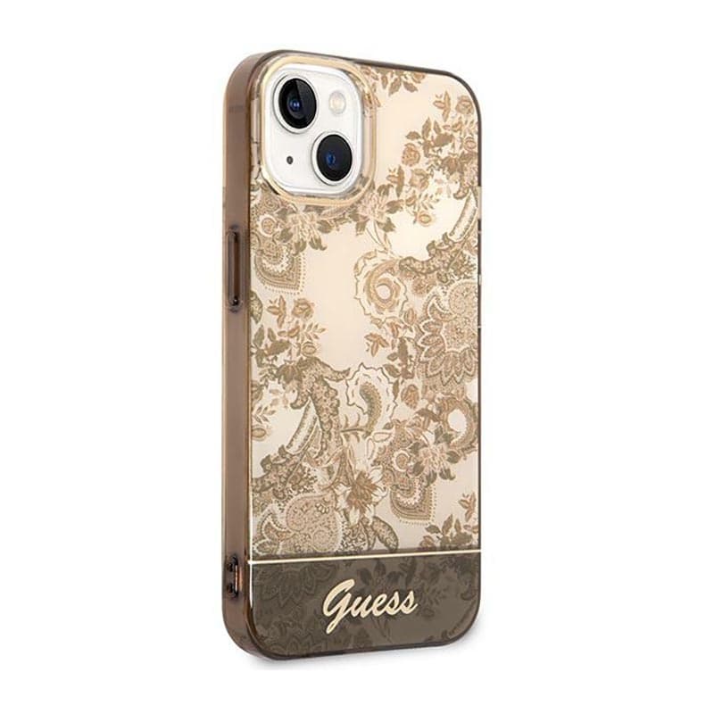 Guess Porcelain Collection - Case for iPhone 14 Plus (Ochre) 4