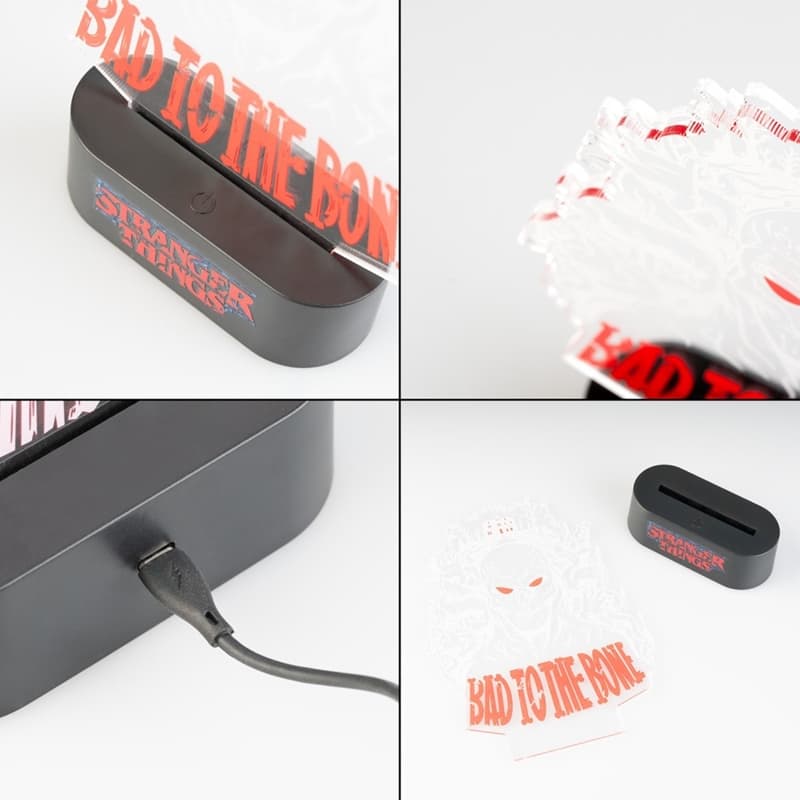 Stranger Things - Bad To The Bone LED night lamp (16 x 24 cm) 3