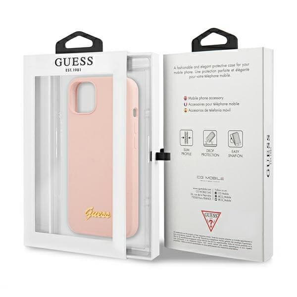 Guess Silicone Script - Case for iPhone 12 / iPhone 12 Pro (pink) 6