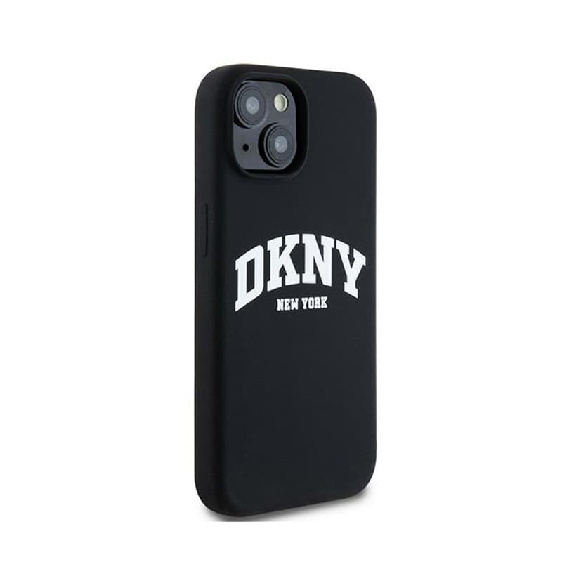 DKNY Liquid Silicone White Printed Logo MagSafe - Case for iPhone 14 / 15 / 13 (black) 4