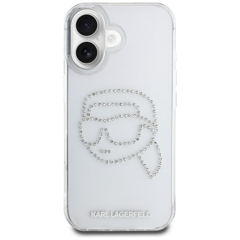 Karl Lagerfeld IML Rhinestones Karl Head - Case for iPhone 16 (transparent) 3