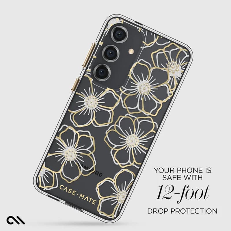 Case-Mate Floral Gems - Case for Samsung Galaxy S24 (Gold) 7