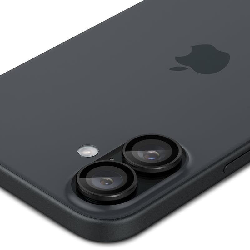 Spigen Optik Pro GLAS.TR EZ Fit Camera Protector 2-Pack - Lens Protector for iPhone 17 / 16 / 16 Plus (2 pcs) (Black) 5