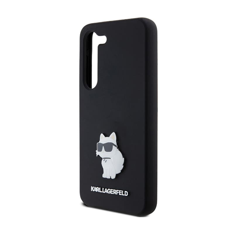 Karl Lagerfeld Silicone Choupette Metal Pin - Case Samsung Galaxy S24 (czarny) 6
