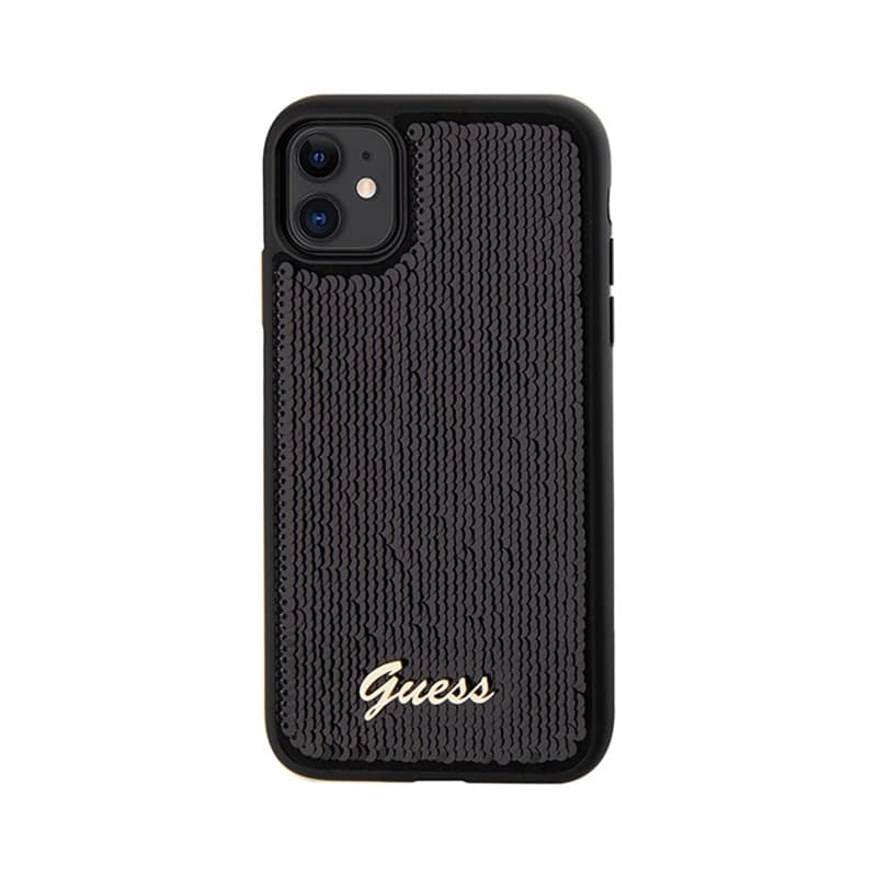 Guess Sequin Script Metal - iPhone 11 Case (Black) 3