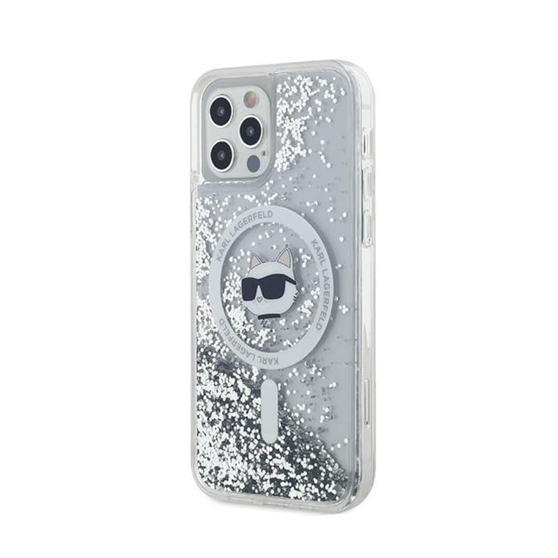 Karl Lagerfeld Liquid Glitter Choupette Head MagSafe - iPhone 12 / iPhone 12 Pro Case (Transparent) 2