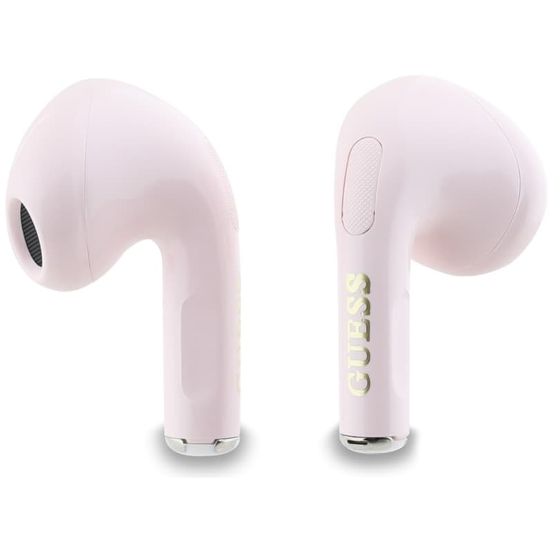 Guess Glossy Effect Printed Classic Logo & Charm - TWS Bluetooth Earphones + Charging Case (Pink) 5