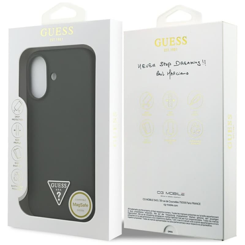Guess Silicone Triangle Logo MagSafe - Case iPhone 17 (khaki) 8