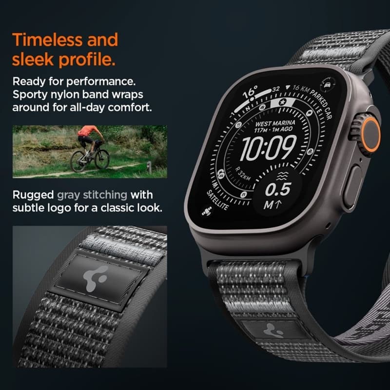 Spigen Athlex Air 2 - Apple Watch Strap 44/45/46/49 mm (Active Black / Gray) 7