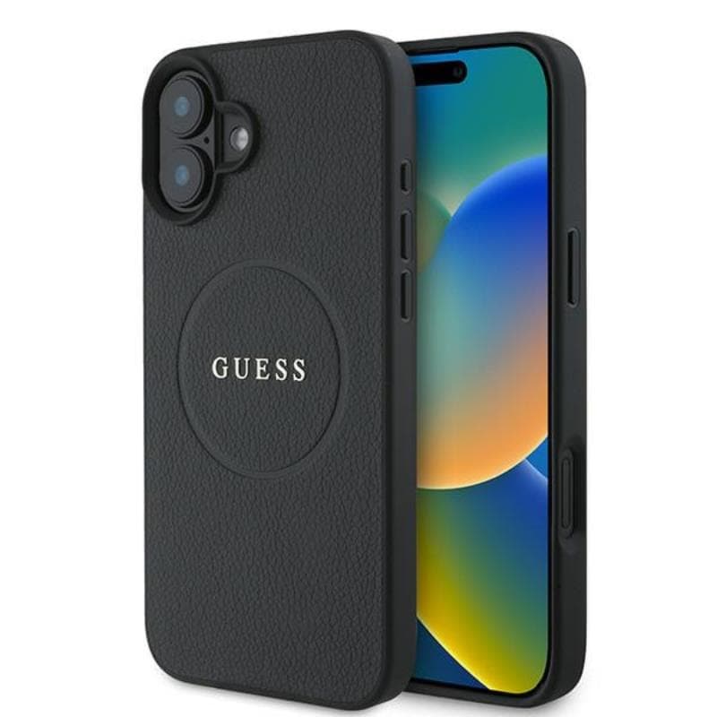 Guess Grained Ring MagSafe - Case iPhone 16 Plus (black) 1