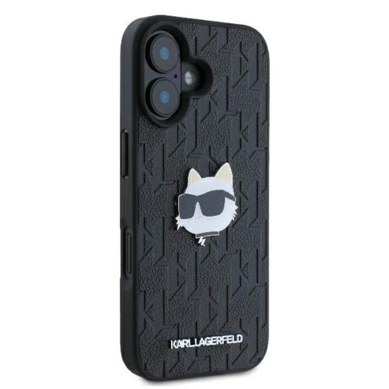Karl Lagerfeld Monogram Choupette Head Pin - Case for iPhone 16 (black) 4