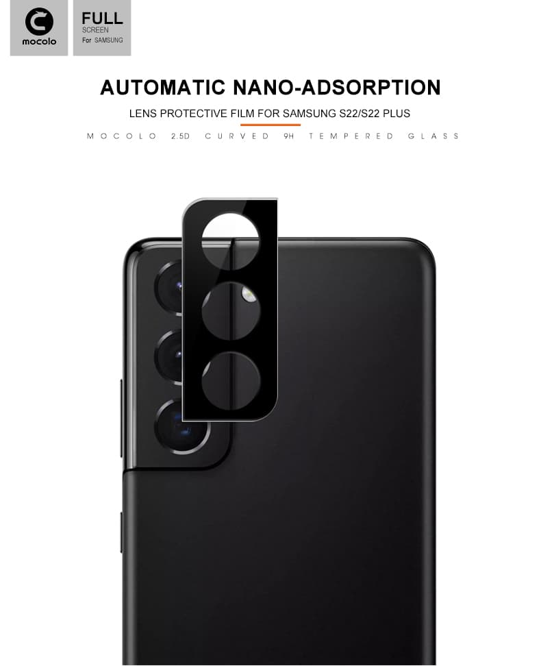 Mocolo Silk Camera Lens Glass - Protective Glass for Samsung Galaxy S22 / S22+ camera lens  5