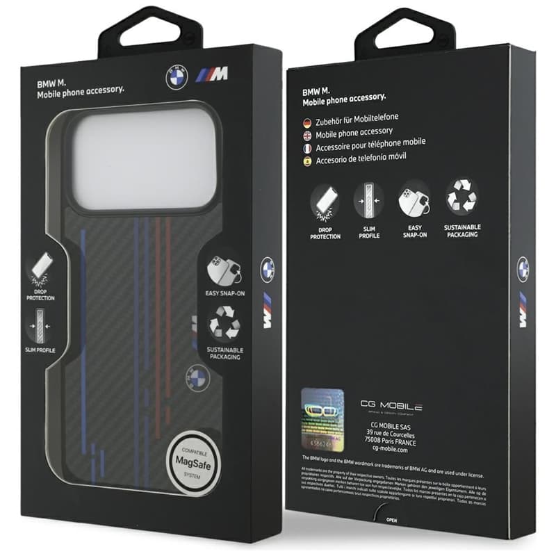 BMW M Kevlar Lines & Logo MagSafe - iPhone 17 Pro Max Case (Black) 8