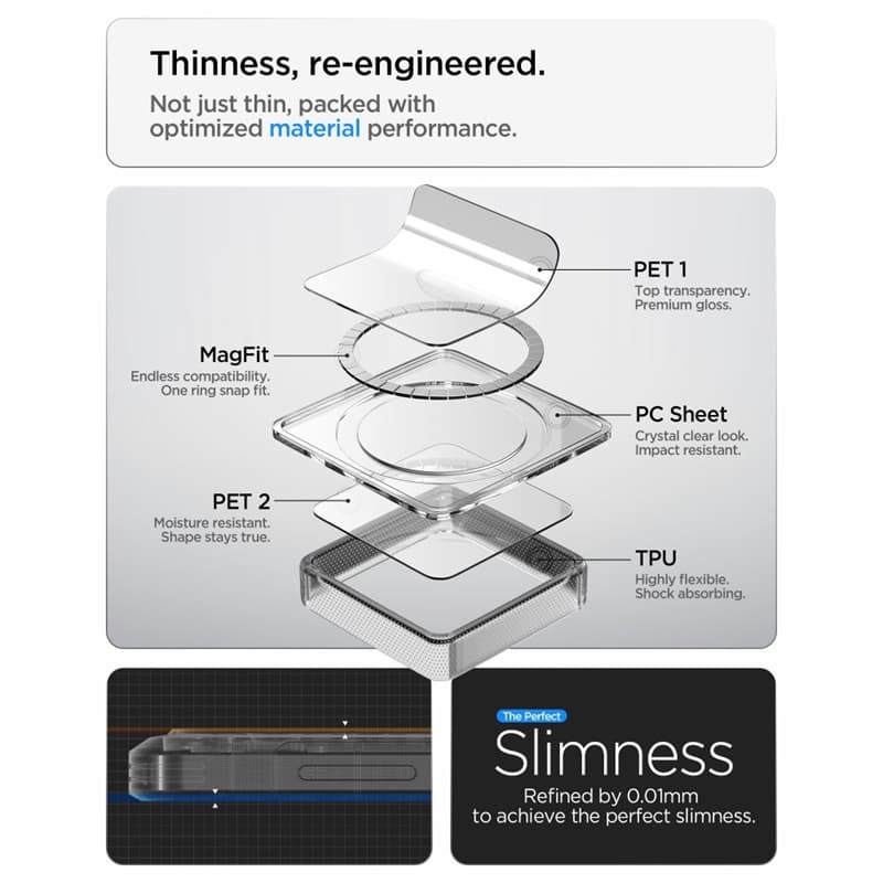 Spigen Ultra Hybrid Mag MagSafe - Case for Samsung Galaxy S26+ (Clear/White) 8