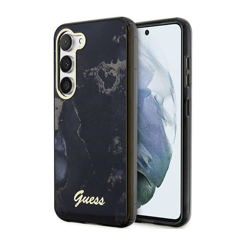 Guess Golden Marble Collection - Case for Samsung Galaxy S23 (Black) 1
